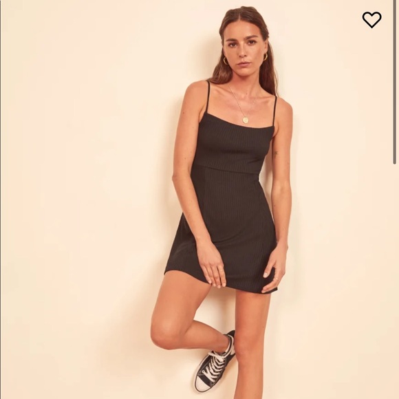 Reformation Dresses & Skirts - Reformation Parton Dress Size Small Black Rib